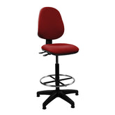 Nautilus Designs Java 200 Medium Back Twin Lever Fabric Draughtsman Operator Chair Without Arms Red - BCF/P505/RD/FCK DD